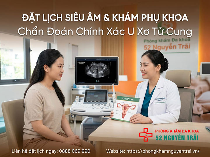 U xơ tử cung là gì? Triệu chứng, nguyên nhân và phân loại đầy đủ 9 Đặt lịch siêu âm và khám phụ khoa để chẩn đoán chính xác u xơ tử cung