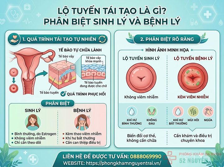 Viêm Lộ Tuyến Cổ Tử Cung Là Gì? Dấu Hiệu, Cấp Độ 2 Lộ tuyến tái tạo là gì? Phân biệt sinh lý và bệnh lý