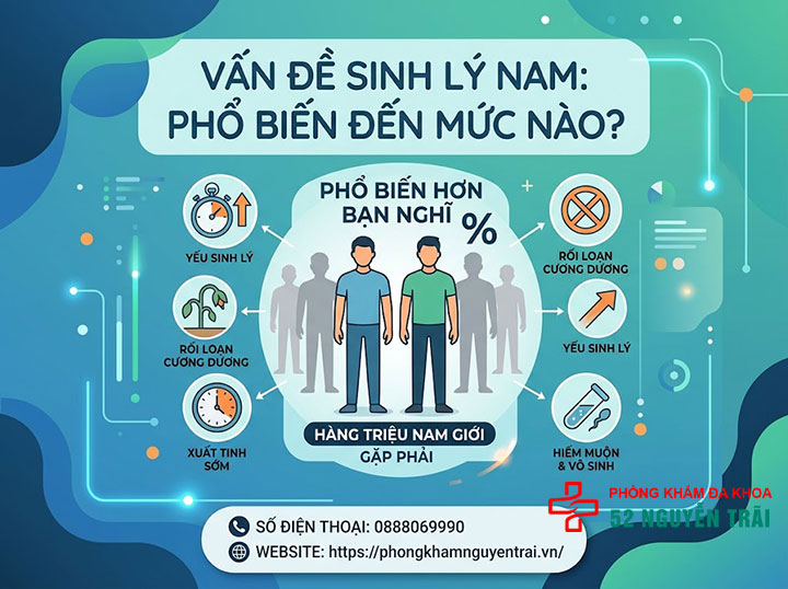 Tư Vấn Sinh Lý Nam Trực Tuyến Miễn Phí, Bảo Mật 3 Vấn đề sinh lý nam phổ biến đến mức nào?