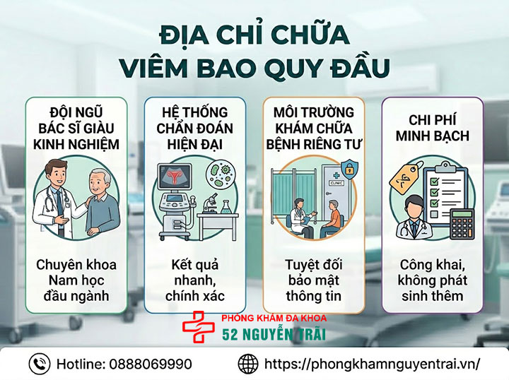 Viêm bao quy đầu: Nguyên nhân, dấu hiệu và cách điều trị 7 Địa chỉ chữa viêm bao quy đầu uy tín