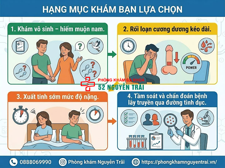 Bảng giá khám nam khoa hết bao nhiêu tiền? Chi phí mới nhất 5 Hạng mục khám bạn lựa chọn