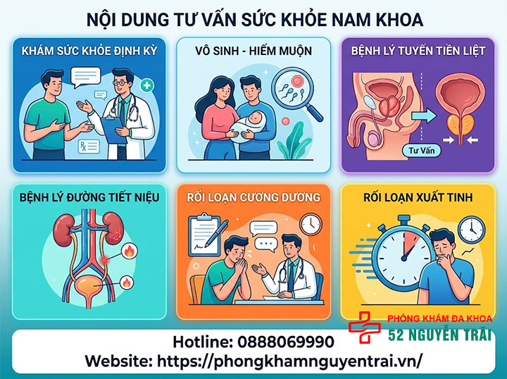 Tư Vấn Sức Khỏe Nam Khoa: Khi Nào Cần Đi Khám? 1 Tư vấn sức khỏe nam khoa gồm những nội dung gì?