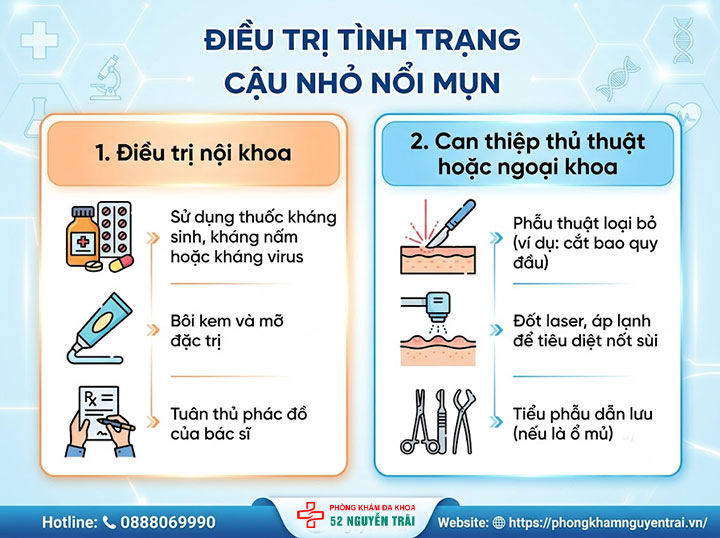Cậu nhỏ nổi mụn: Dấu hiệu cảnh báo bệnh nam khoa nguy hiểm 4 điều trị tình trạng cậu nhỏ nổi mụn