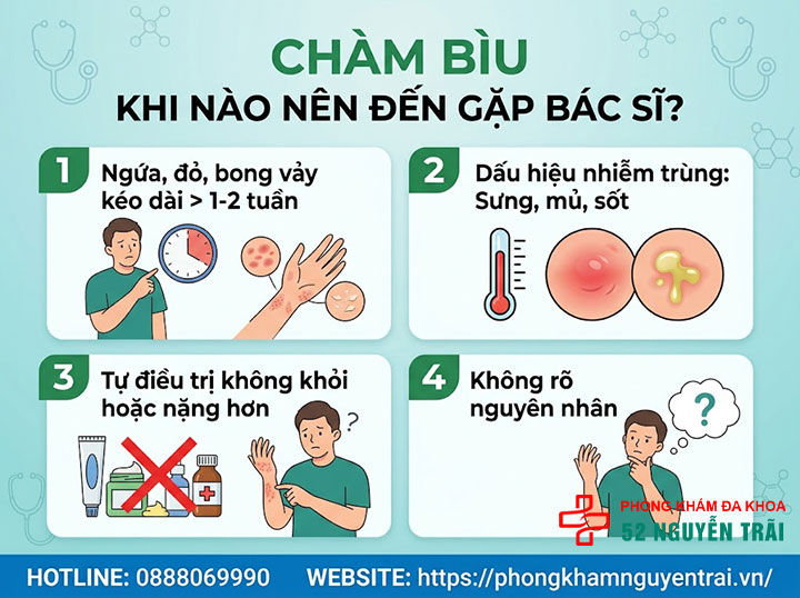 Bệnh Chàm Bìu: Nguyên Nhân, Triệu Chứng Và Điều Trị 9 Chàm bìu khi nào nên đến gặp bác sĩ?