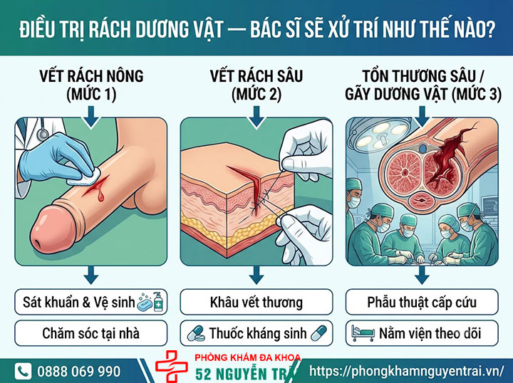 Rách Dương Vật: Nguyên Nhân & Cách Xử Trí Đúng 4 Điều trị rác dương vật