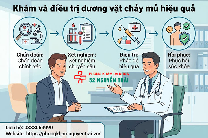 Dương vật chảy mủ: Nguyên nhân, biến chứng và cách điều trị 5 Khám và điều trị dương vật chảy mủ