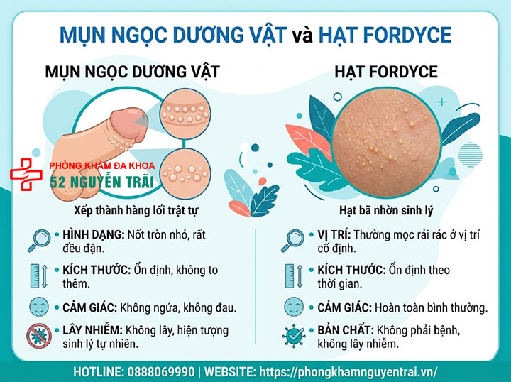 Mụn Thịt Ở Vùng Kín Nam Là Gì? Có Nguy Hiểm Không? 3 Mụn ngọc dương vật và Hạt Fordyce