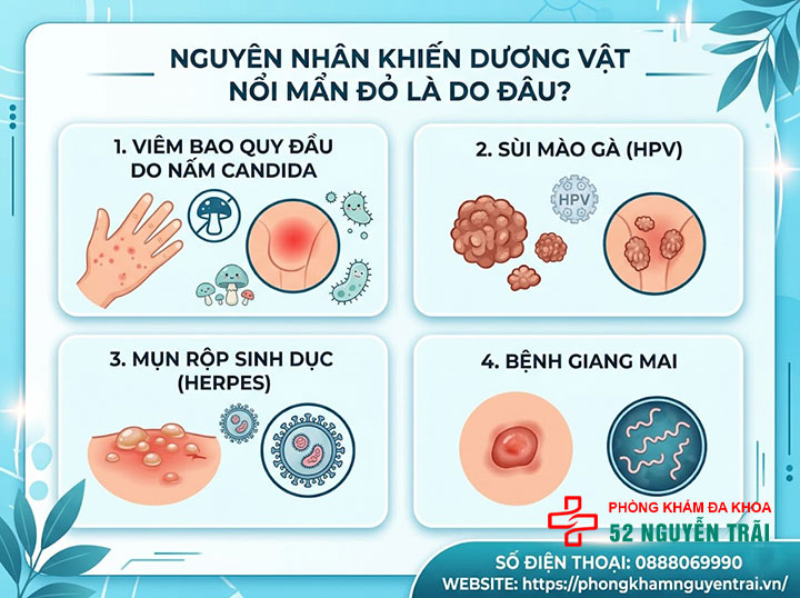 Dương vật nổi mẫn đỏ: Nguyên nhân và cách điều trị an toàn 2 Nguyên nhân khiến dương vật nổi mẩn đỏ là do đâu?