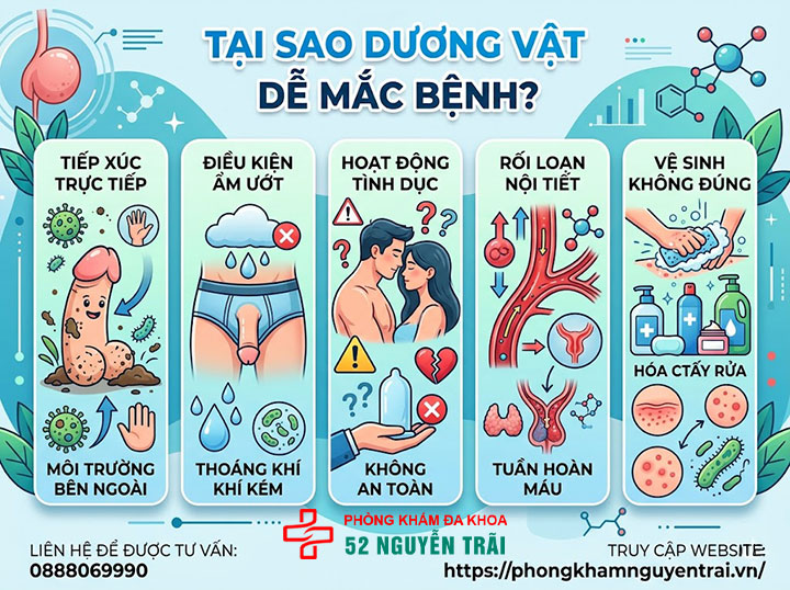 Bệnh Dương Vật Thường Gặp: Dấu Hiệu & Điều Trị 1 Tại Sao Dương Vật Dễ Mắc Bệnh?