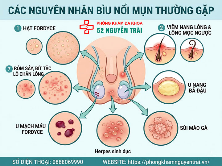 Bìu Nổi Mụn: Nguyên Nhân Và Khi Nào Cần Đi Khám 2 nguyên nhân bìu nổi mụn thường gặp