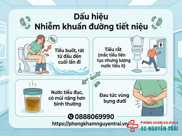 Tiểu Buốt Kèm Nóng Rát: Nguyên Nhân Và Cách Xử Lý 2 Dấu hiệu Nhiễm khuẩn đường tiết niệu