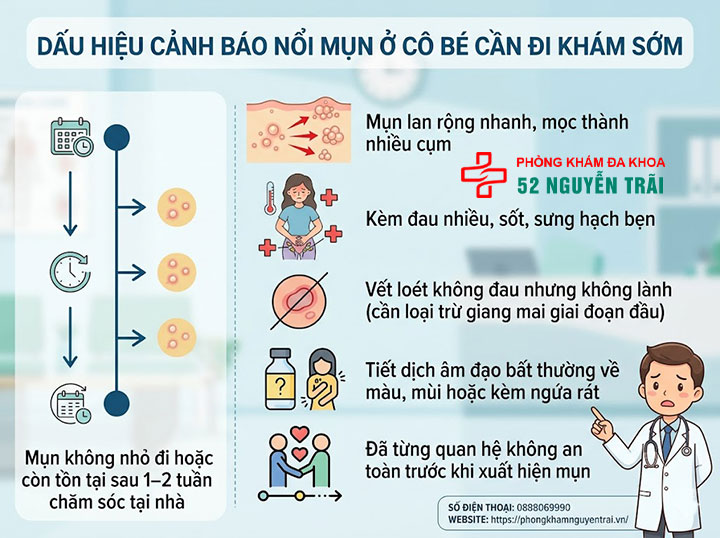 Nổi Mụn Ở Cô Bé: Nguyên Nhân Và Cách Xử Lý 4 Dấu hiệu cảnh báo nổi mụn ở cô bé cần đi khám sớm