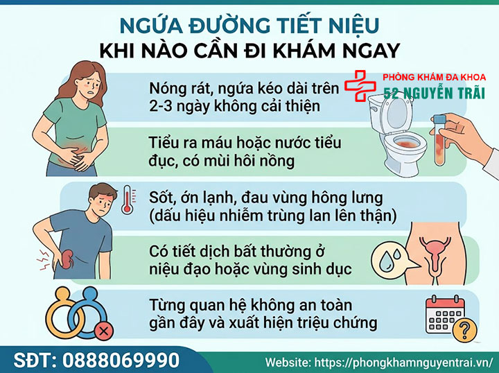 Ngứa Đường Tiết Niệu, Nóng Rát Là Bệnh Gì? Khám Ở Đâu? 4 Ngứa Đường Tiết Niệu Khi nào cần đi khám ngay