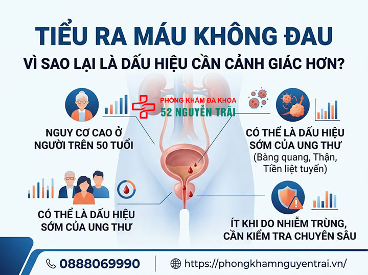 Tiểu Ra Máu: Khi Nào Lành Tính, Khi Nào Nguy Hiểm? 2 Tiểu ra máu không đau vì sao lại là dấu hiệu cần cảnh giác hơn?