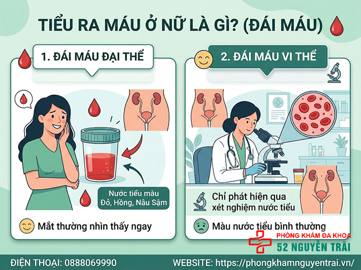 Tiểu Ra Máu Ở Nữ Là Bệnh Gì? Nguyên Nhân, Cách Xử Trí 1 Tiểu ra máu ở nữ là gì, nhận biết bằng cách nào?