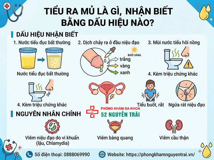Tiểu Ra Mủ Là Bệnh Gì? Nguyên Nhân Và Cách Điều Trị 1 Tiểu ra mủ là gì, nhận biết bằng dấu hiệu nào?