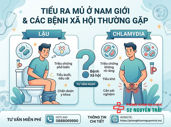 Tiểu Ra Mủ Là Bệnh Gì? Nguyên Nhân Và Cách Điều Trị 3 Tiểu ra mủ ở nam giới thường liên quan bệnh xã hội nào?