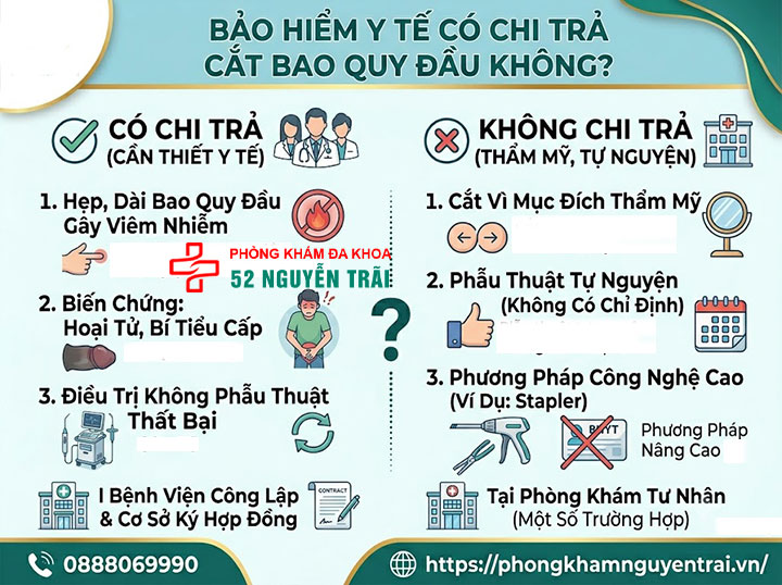 Chi phí cắt bao quy đầu hết bao nhiêu? Có đắt không? 5 Bảo hiểm y tế có chi trả chi phí cắt bao quy đầu không