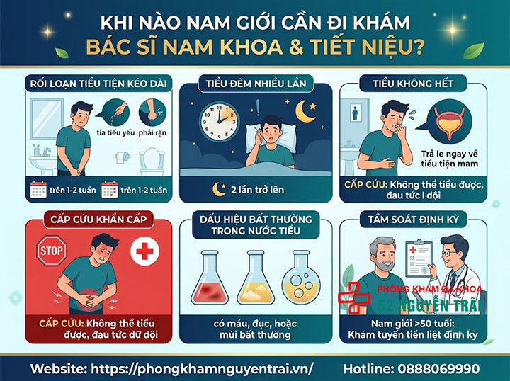 Phì đại tuyến tiền liệt là gì? Nguyên nhân, triệu chứng 14 Khi nào cần đi khám bác sĩ