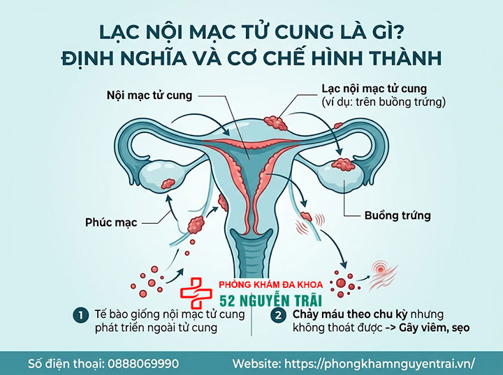Lạc Nội Mạc Tử Cung Là Gì? Nguyên Nhân, Phân Loại 2 Lạc nội mạc tử cung là gì? Định nghĩa và cơ chế hình thành