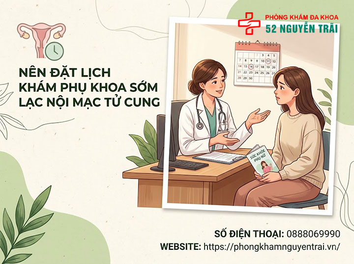 Lạc Nội Mạc Tử Cung Là Gì? Nguyên Nhân, Phân Loại 9 Nên đặt lịch khám phụ khoa sớm nếu nghi ngờ lạc nội mạc tử cung