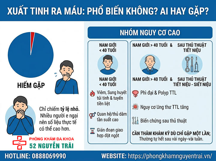Xuất Tinh Ra Máu Là Bệnh Gì? Nguyên Nhân Và Cách Xử Trí 3 Xuất tinh ra máu có phổ biến không? Ai hay gặp