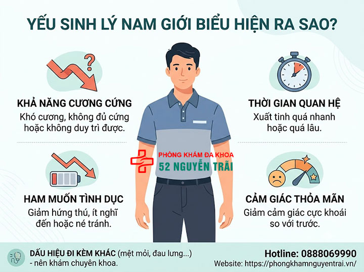Yếu sinh lý là gì? Dấu hiệu, mức độ nguy hiểm và cách chữa 2 Yếu sinh lý ở nam giới biểu hiện ra sao