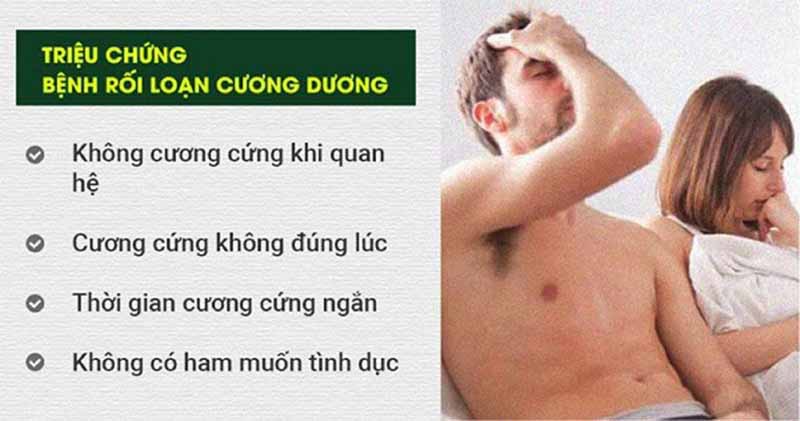 Triệu chứng khi bị rối loạn cương dương