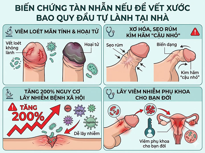 Bao quy đầu bị xước, nứt da – hiểm họa nhiễm trùng "cậu nhỏ" chớ lơ là! 4 Biến chứng tàn nhẫn nếu để vết xước bao quy đầu tự lành tại nhà