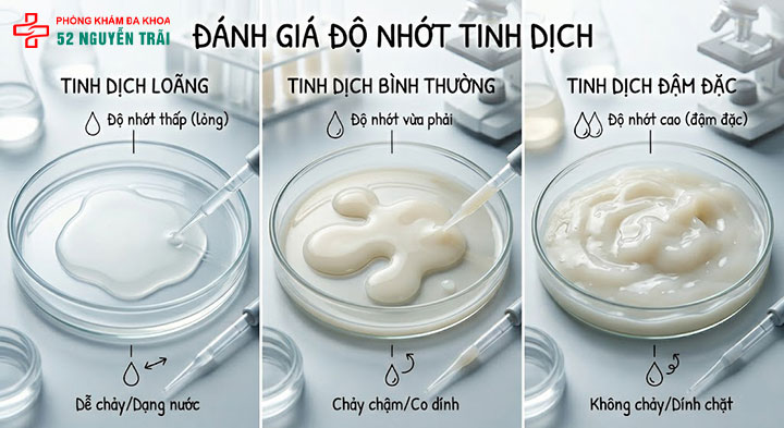 Cách kiểm tra chất lượng tinh trùng mạnh hay yếu chính xác 6 Độ đậm đặc của tinh dịch