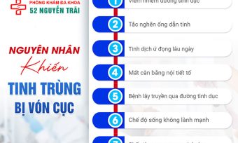Tinh trùng vón cục như hạt cơm là bệnh gì? Khám bảo mật tại hà nội