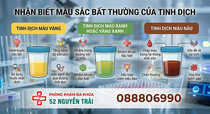Cách kiểm tra chất lượng tinh trùng mạnh hay yếu chính xác 7 Tinh dịch có màu sắc bất thường