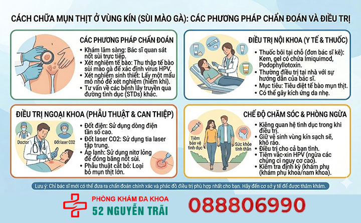 Mụn thịt ở vùng kín 13 Cách chữa mụn thịt ở vùng kín