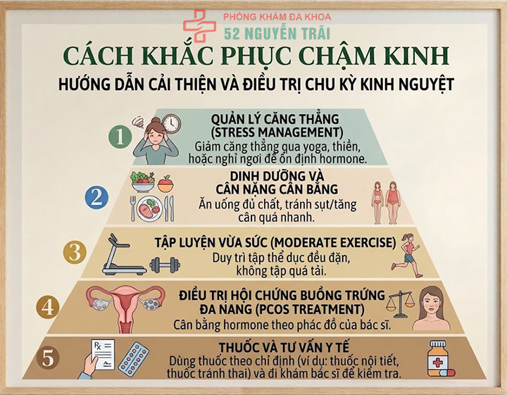 Cách khắc phục chậm kinh