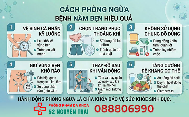 Nấm bẹn do đâu? Cách phòng ngừa và điều trị dứt điểm 7 Cách phòng ngừa bệnh nấm bẹn hiệu quả