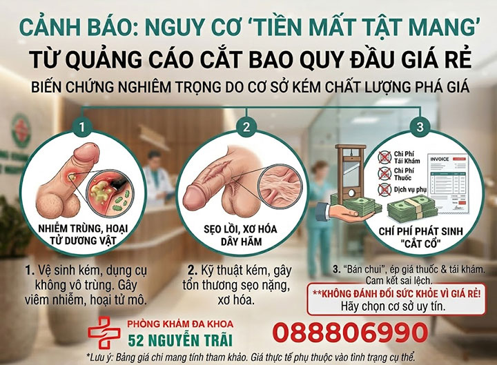 Bảng giá cắt bao quy đầu tại Hà Nội hết bao nhiêu tiền? Minh bạch 100% 4 cắt bao quy đầu giá rẻ phá giá