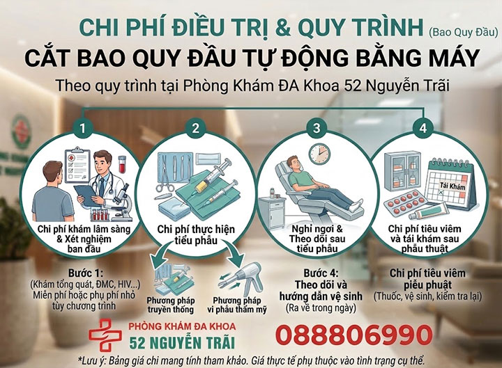 Bảng giá cắt bao quy đầu tại Hà Nội hết bao nhiêu tiền? Minh bạch 100% 2 chi phí cắt bao quy đầu