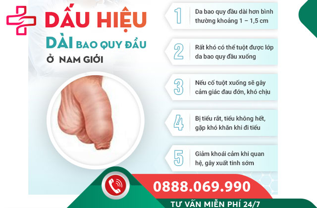 Dấu hiệu dài bao quy đầu dễ nhận biết