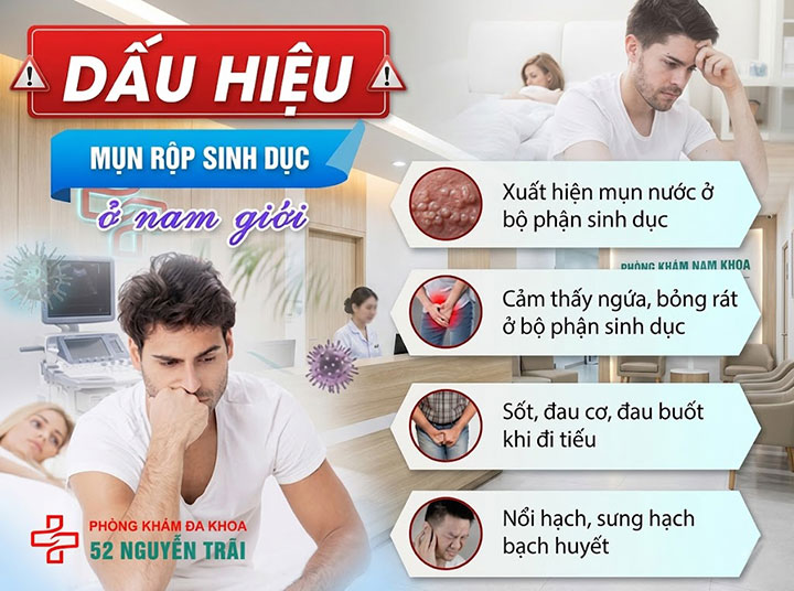 dấu hiệu mụn rộp sinh dục