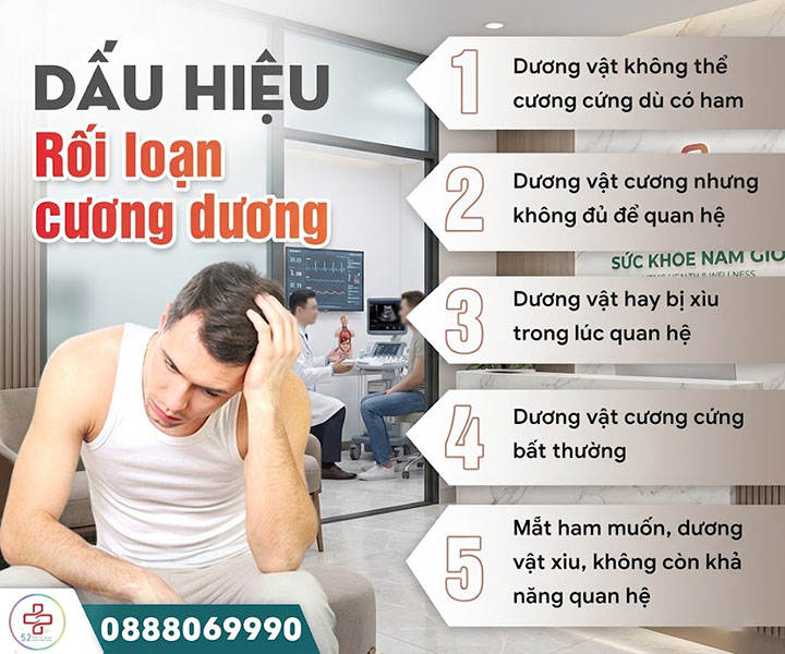 dấu hiệu rối loạn cương dương