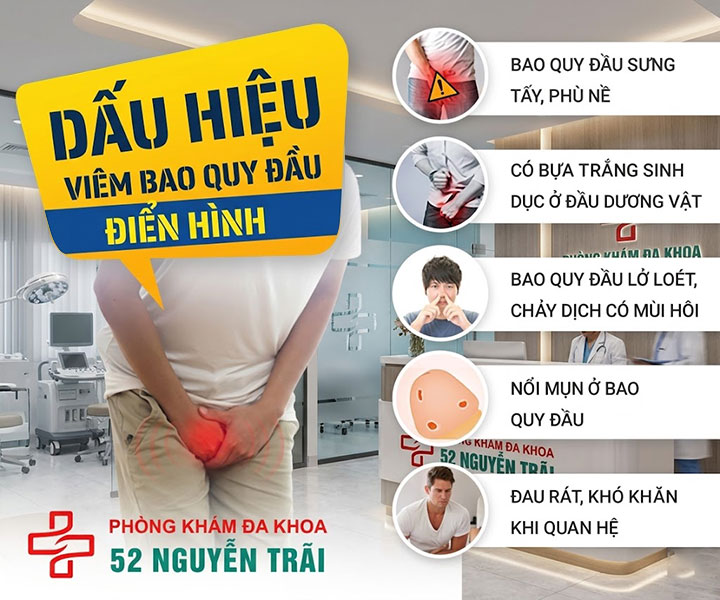 dấu hiệu viêm bao quy đầu