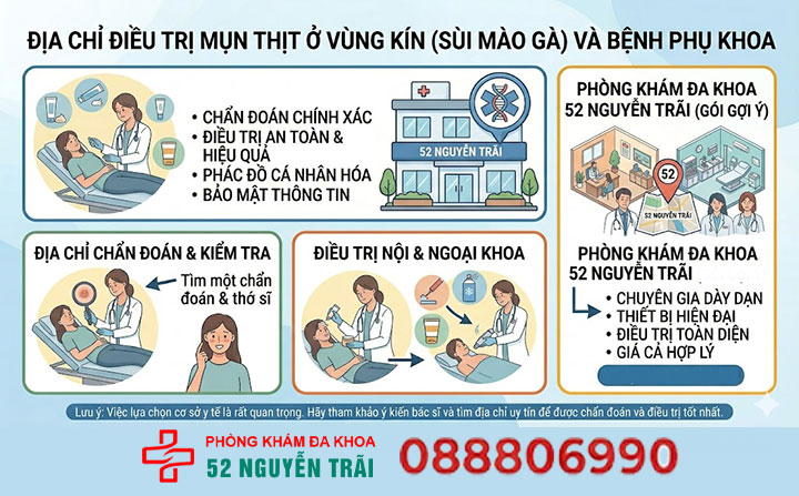 Mụn thịt ở vùng kín 17 Địa chỉ chữa mụn thịt ở vùng kín