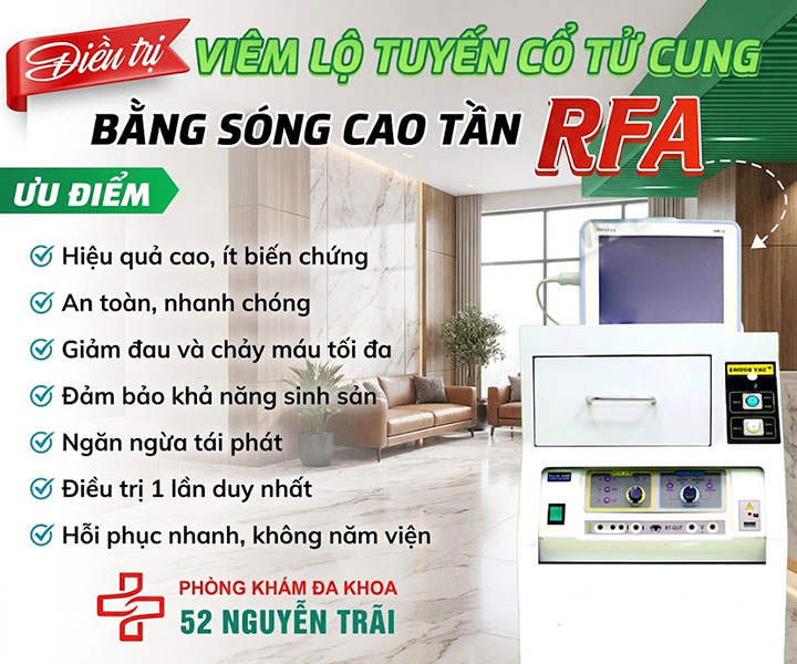 điều trị viêm lộ tuyến ctc rfa xanh lá