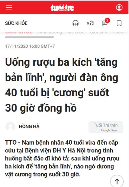 dùng rượu ba kích chữa rối loạn cương dương