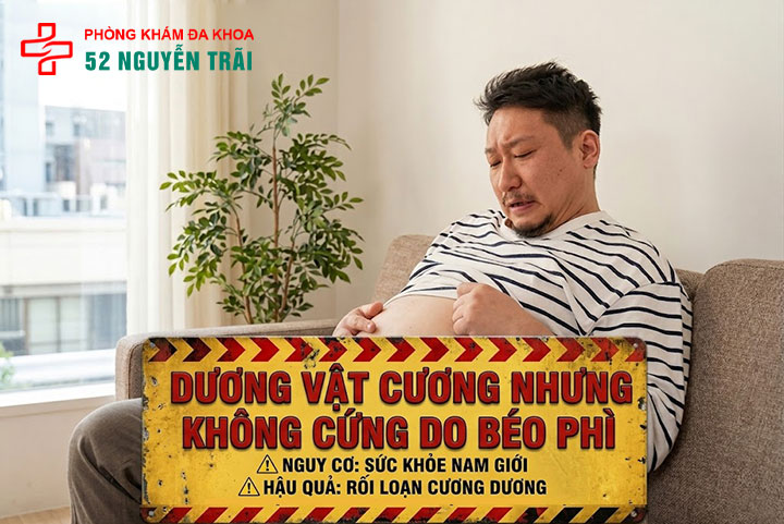 dương vật cương nhưng không cứng do béo phì