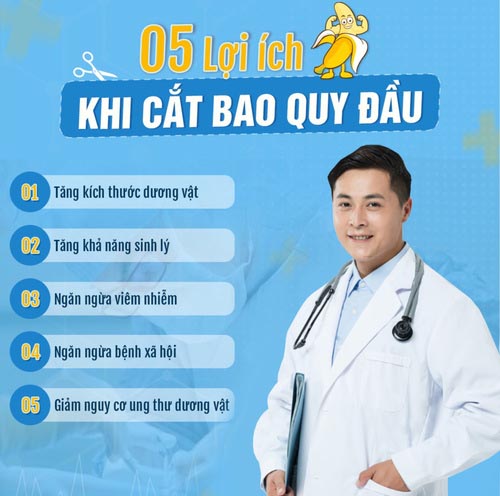 Cắt bao quy đầu có lợi ích gì