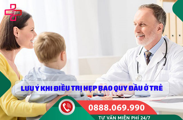 Lưu ý khi điều trị hẹp bao quy đầu ở trẻ