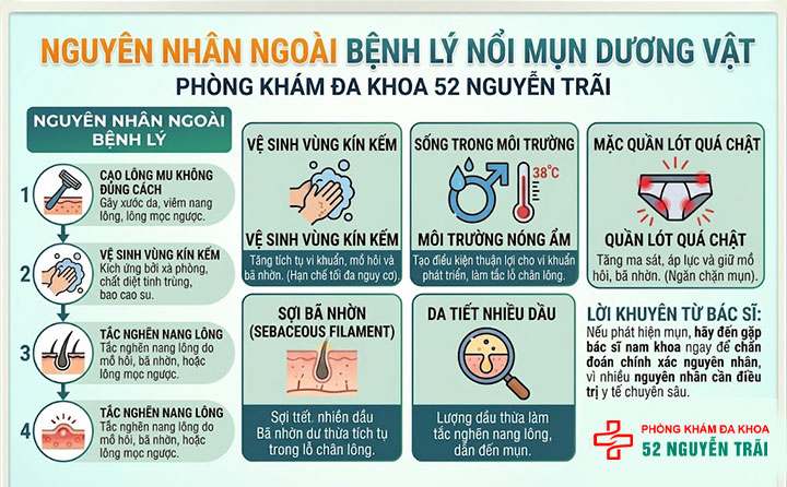 Nổi Mụn Ở Dương Vật – Điều Trị Sớm Hiệu Quả 2 Nguyên nhân ngoài bệnh lý nổi mụn dương vật
