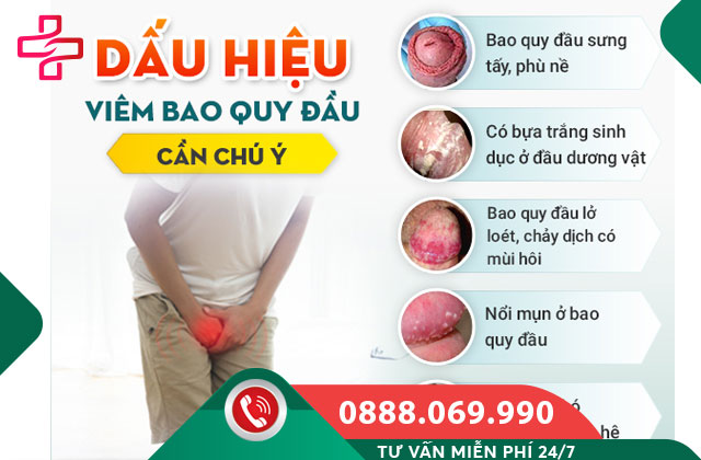 Những dấu hiệu thường gặp của viêm bao quy đầu
