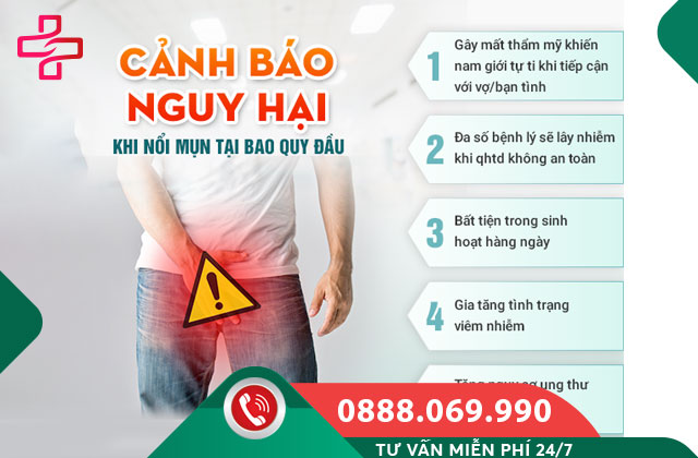 Những tác hại nguy hiểm khi nổi mẩn đỏ ở bao quy đầu